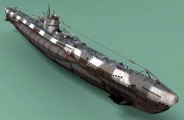 纳粹德国的u-1206潜艇从型上讲是viic型潜艇,运用了很多先进科技,美军
