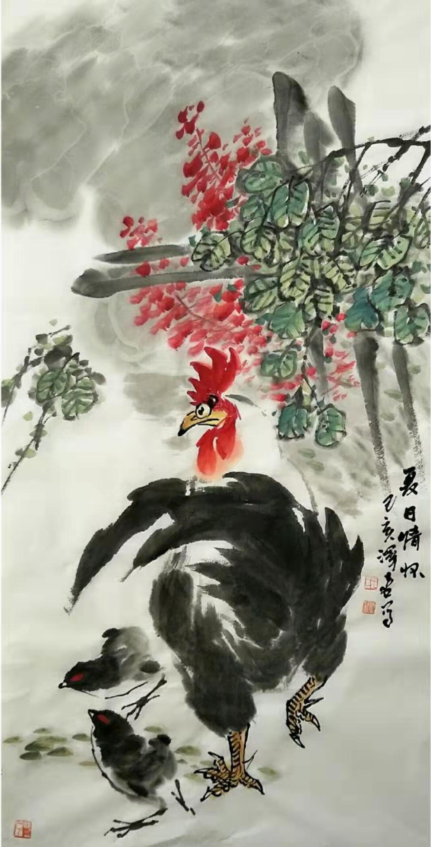 中国画鸡大家王泽喜