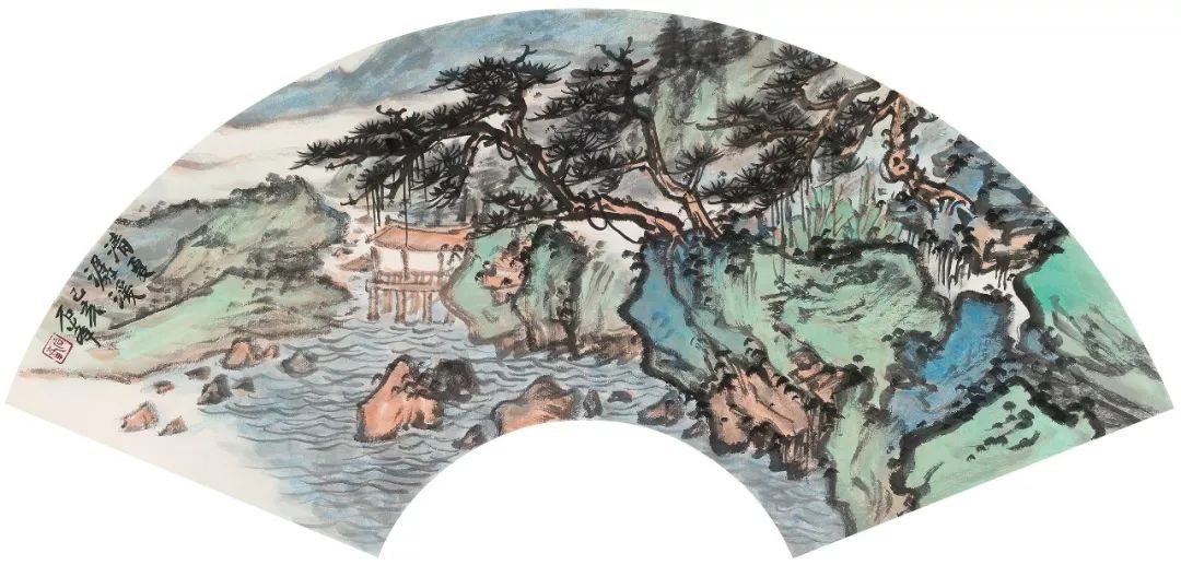 5cm年代:2019年作者:石峰名称:湖山清韵尺寸:31cm×66.