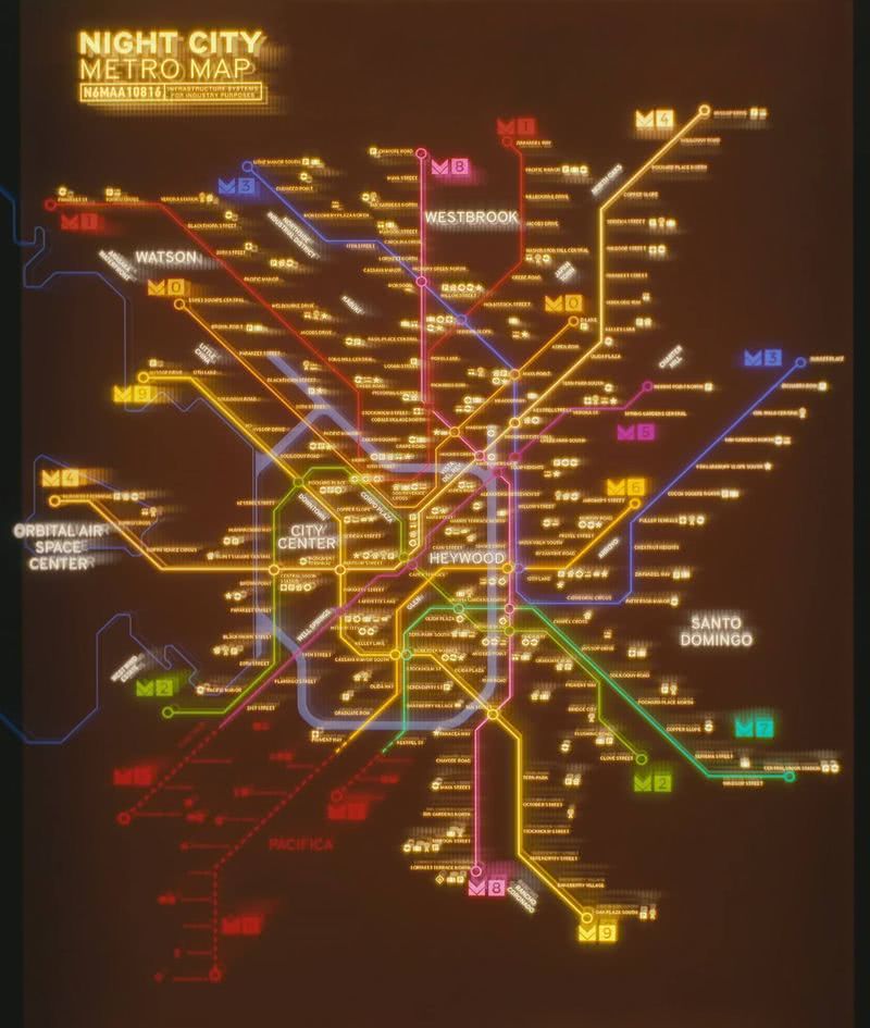 赛博朋克2077地铁图图片