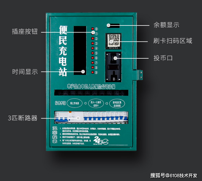 小区智能电瓶车充电桩系统方案开发