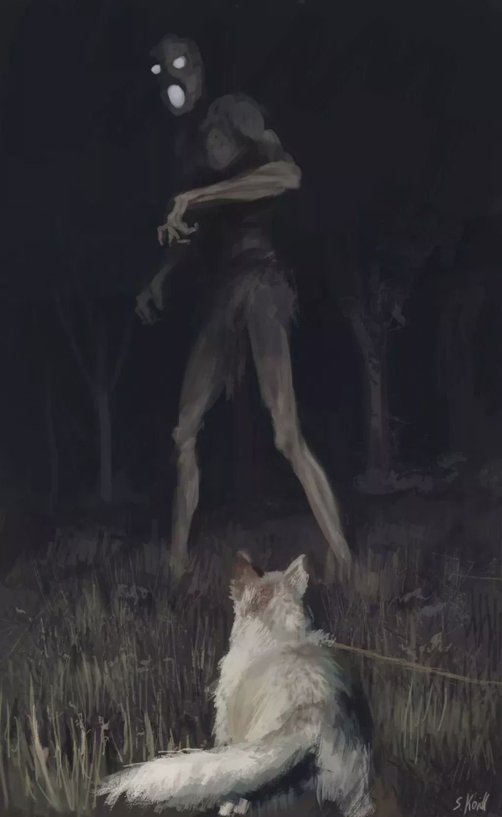 一组令人"吓破胆"的超诡异插画,看完不敢自己睡觉了.