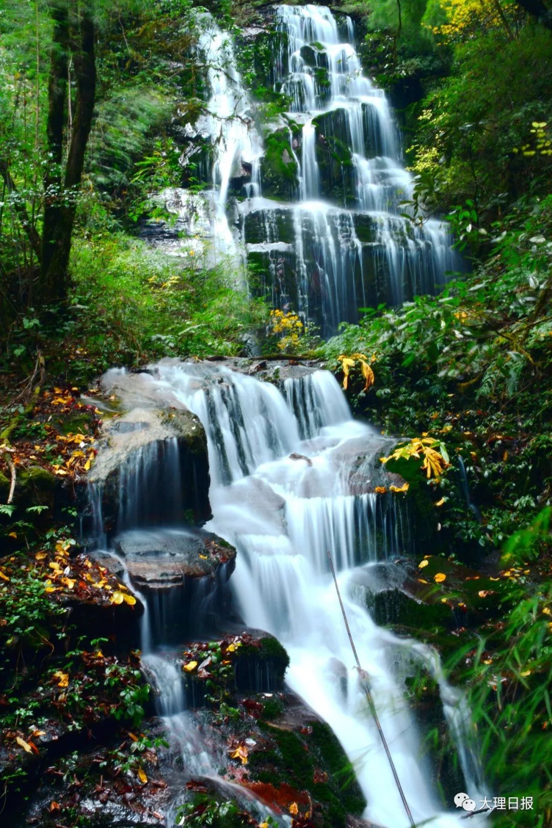 三叠水秘藏于苍山西坡的网红瀑布
