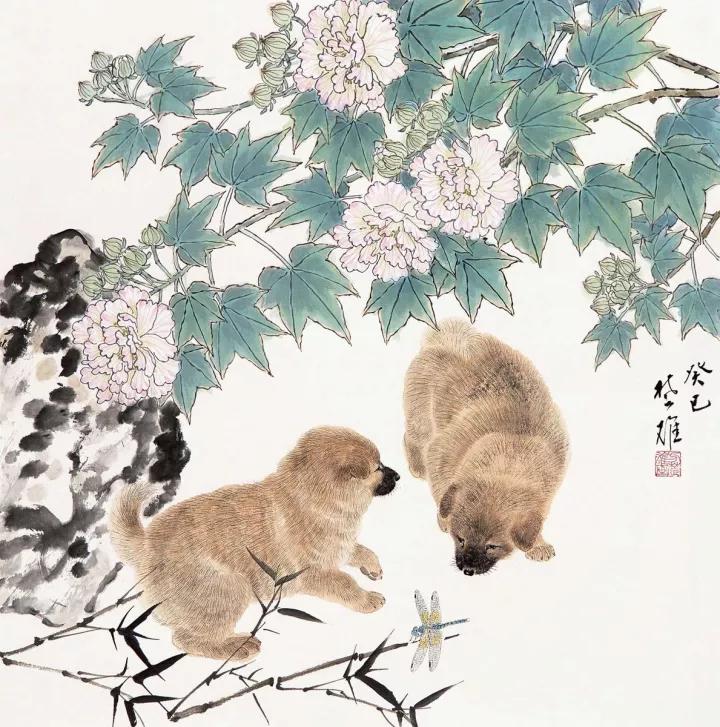 一大波国画小动物母猴怀里的小猴子太萌了