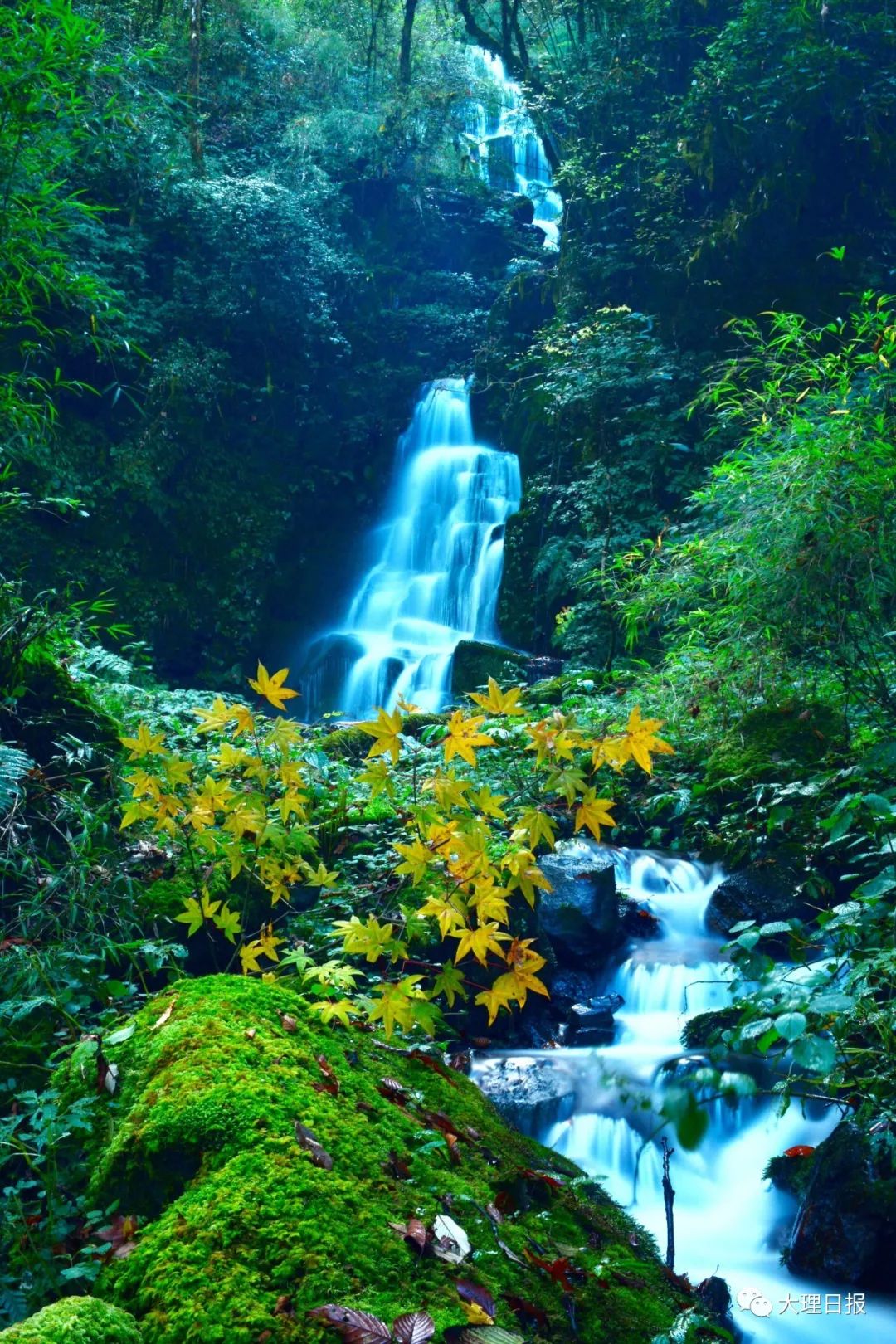 三叠水秘藏于苍山西坡的网红瀑布