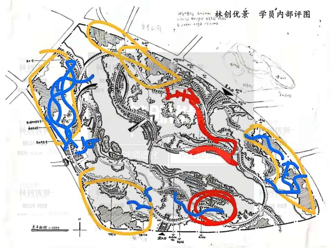 内部学员评图精选建筑种植园设建筑动静分区种植容积空间景观结构凸显