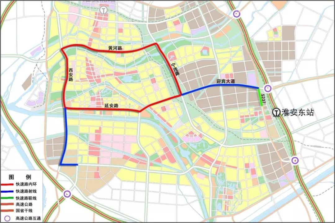 淮安快速路二期线路图图片