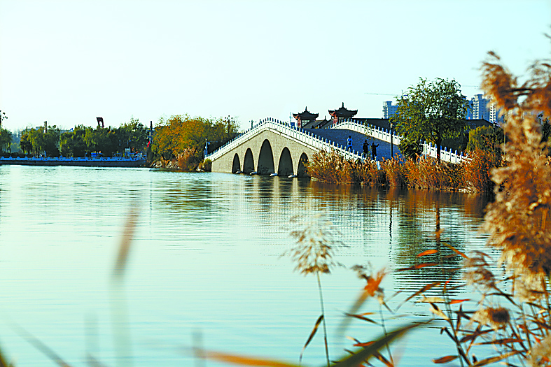 文化娱乐 近5000亩水面的睢县北湖还有一大特点水岸直角直线.