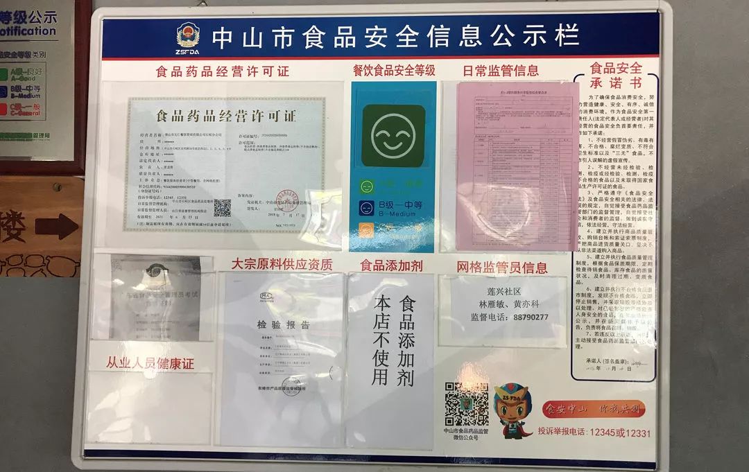 如轩砂锅粥食品安全信息公示牌如轩砂锅粥从业人员健康证明公示情况