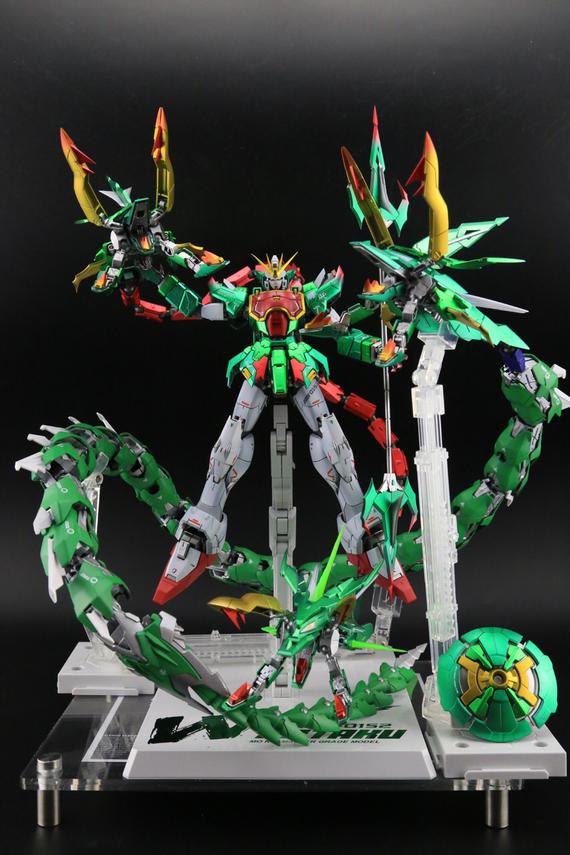 绿色电镀配色双头龙高达模型欣赏