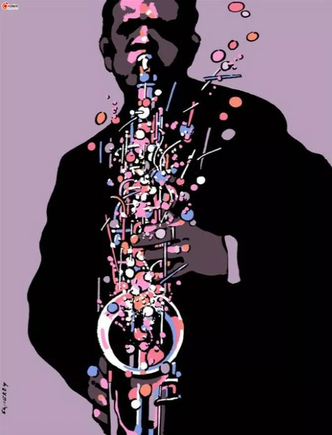 音乐趣图唯美浓情的萨克斯