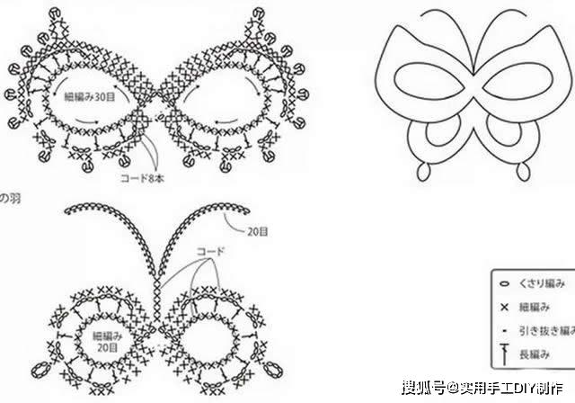 「钩编图解」这么多精美的钩针蝴蝶,千万别错过!