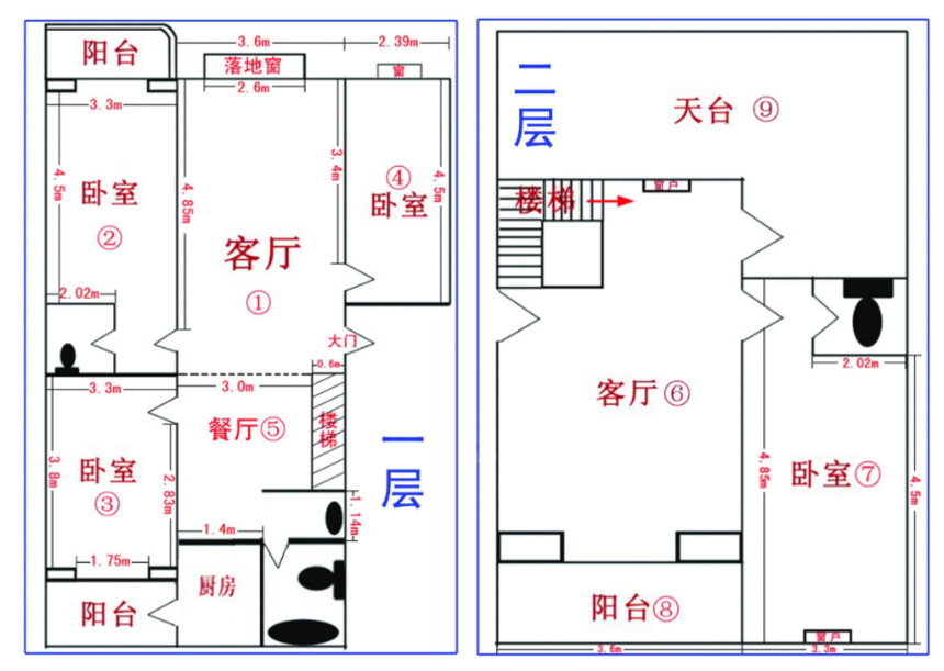 三室二厅电路排线图图片