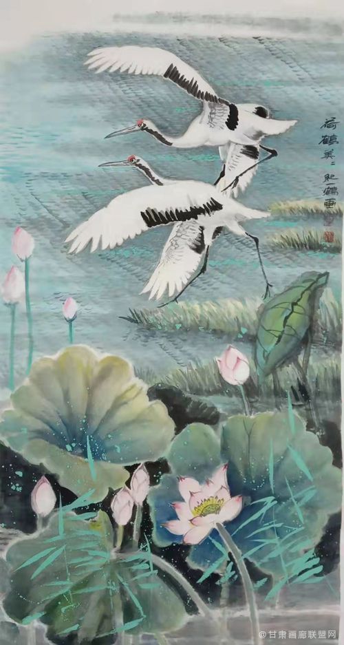 纪德胜作品《荷鹤美美》纪德胜作品《鸣鹤同春》纪德胜作品纪德胜作品