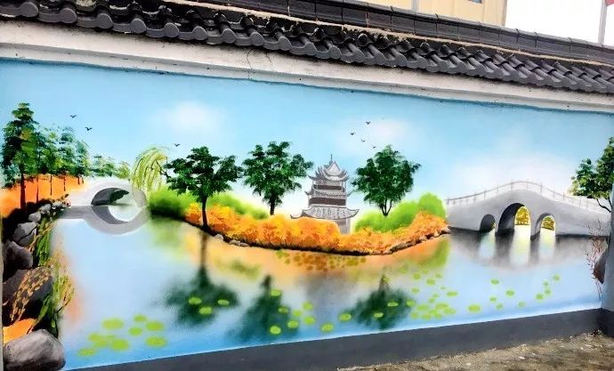 墙绘走在街头创文带来的新变化处处彰显着焕然一新的社区新貌干净的