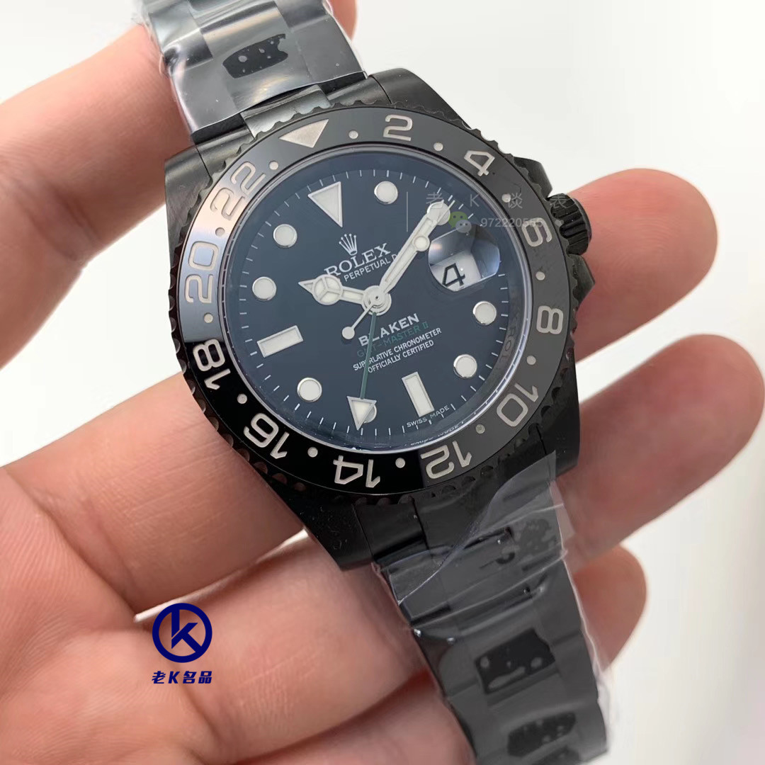 老k谈表【第223期】劳力士腕表格林尼治改装后的全黑黑武士效果