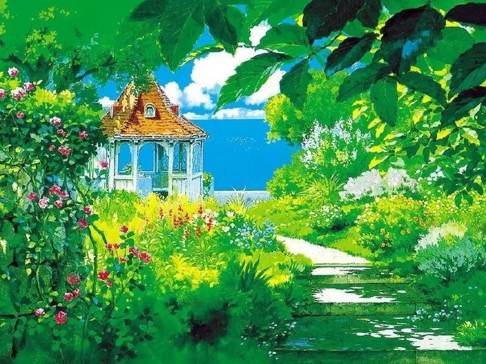 宫崎骏漫画所画的风景,令人向往呦!
