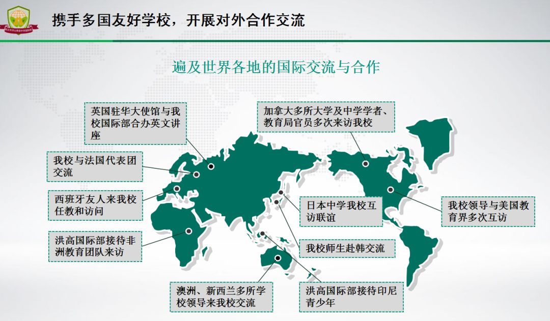 性趋势的今天,武汉市洪山高中在"强化拓展学科课程,深化推进国际交流