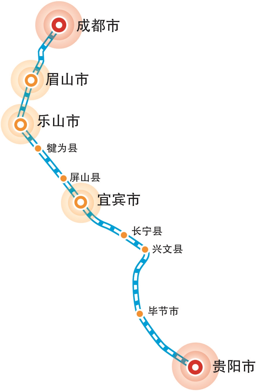 高铁进入全线拉通空载模拟运行阶段,试验列车在成都到贵阳区间内全