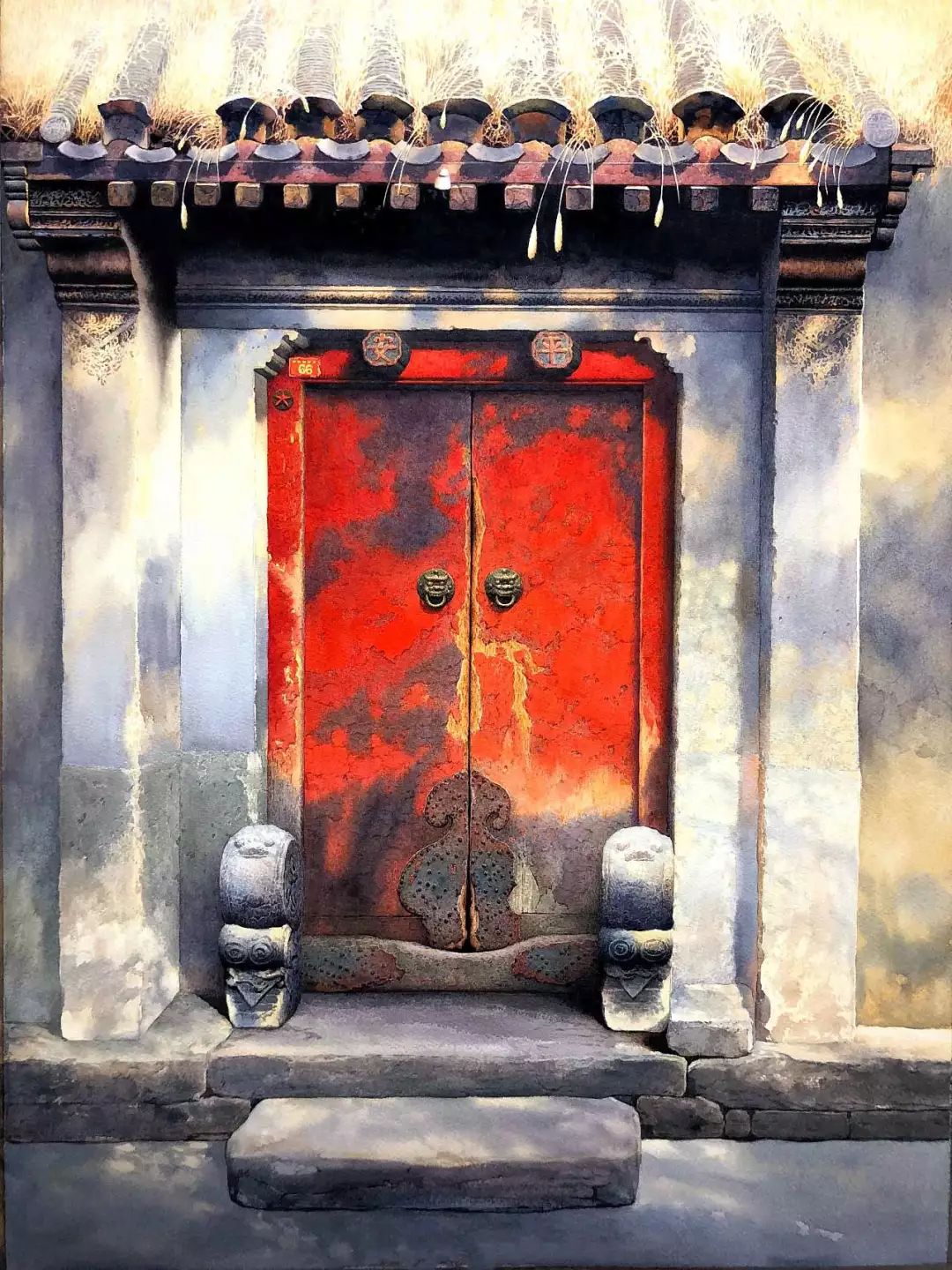 黄有维笔下的老北京胡同永远洒满阳光