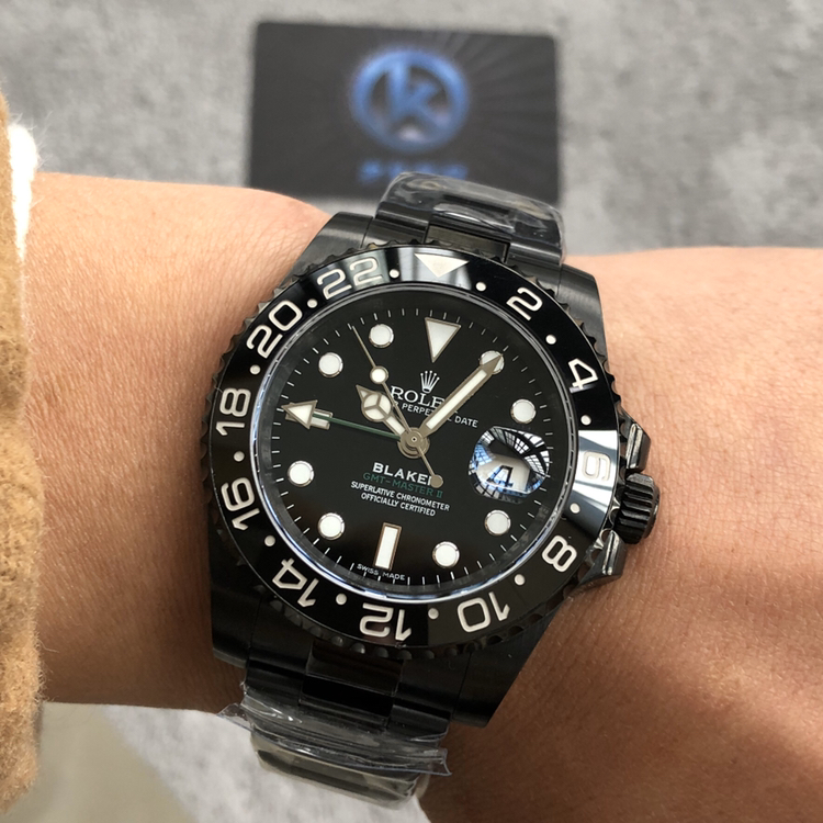 老k谈表【第223期】劳力士腕表格林尼治改装后的全黑黑武士效果