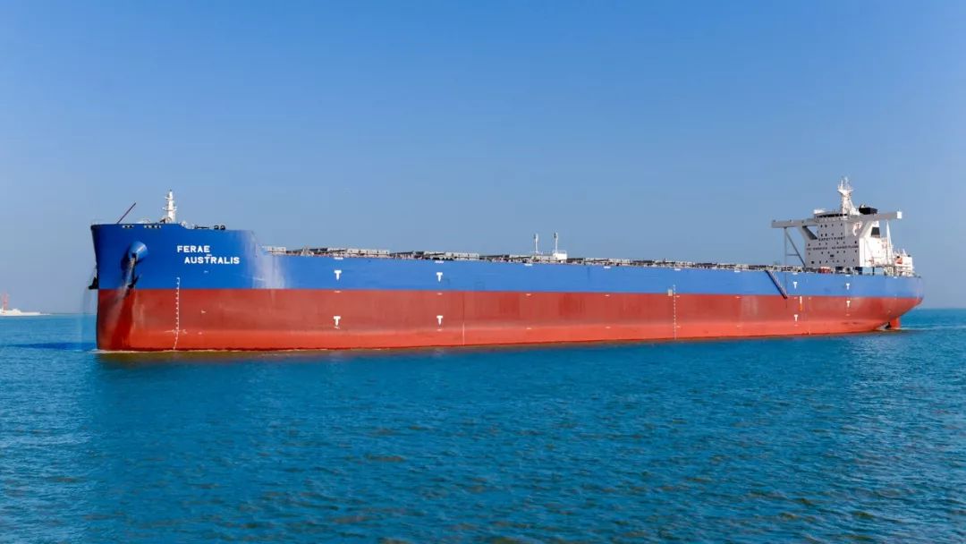 7万吨散货船"ferae australis"号在外高桥造船命名交付