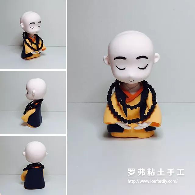 罗弗超轻粘土教程 — 敲木鱼的小和尚,超轻粘土太好玩啦!