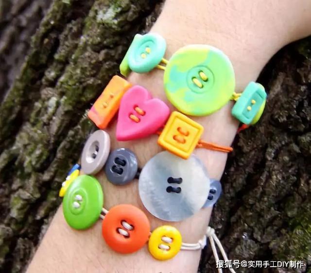 综合手工各种纽扣小手工家长可以跟孩子一起制作哦