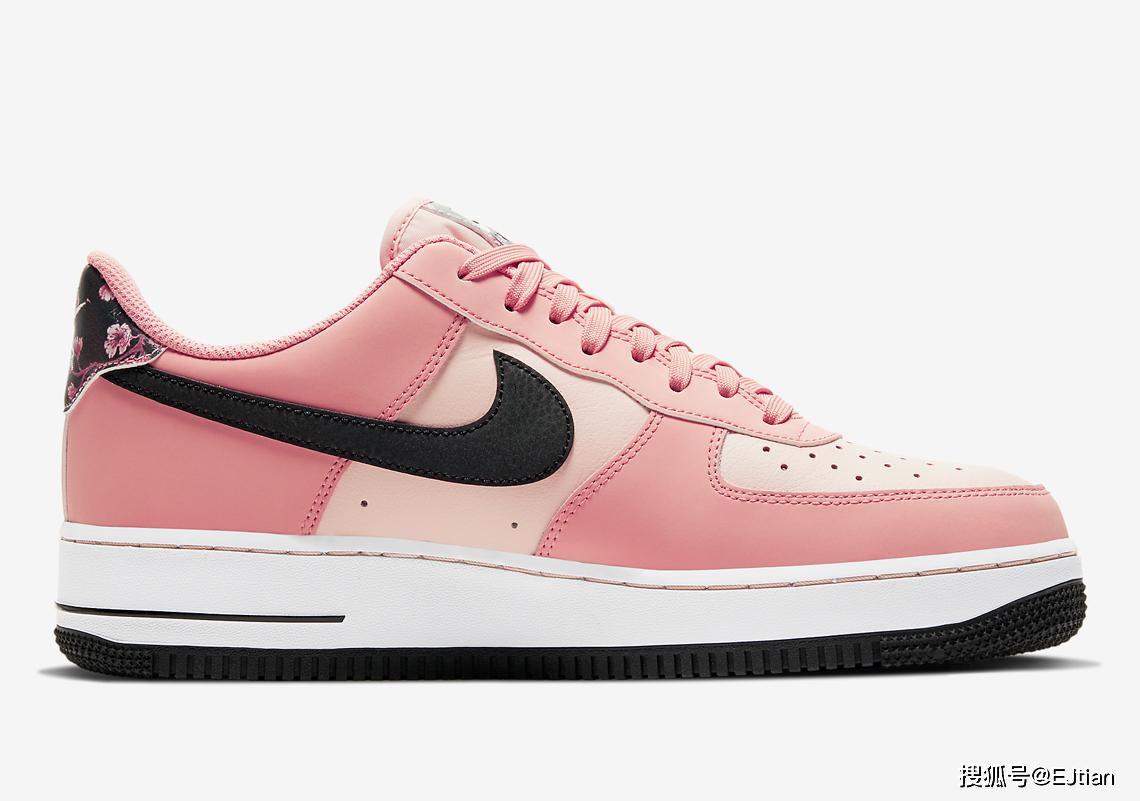 耐克为air force 1 low"pink quartz"添加花卉图案