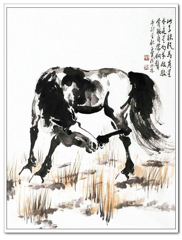 当代画马画家群体中,群芳争艳,各领风骚,其中王子贤的水墨写意奔马