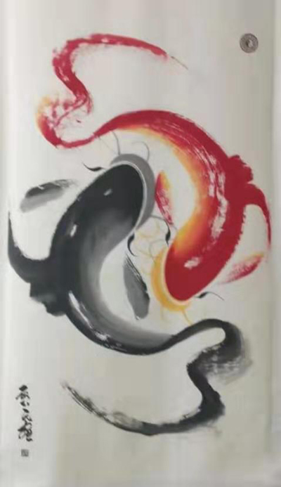 当代国画名家郭启民的风水鱼