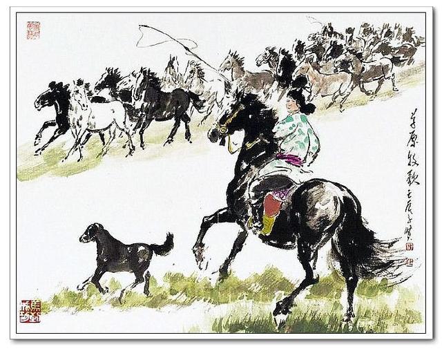 当代画马画家群体中,群芳争艳,各领风骚,其中王子贤的水墨写意奔马