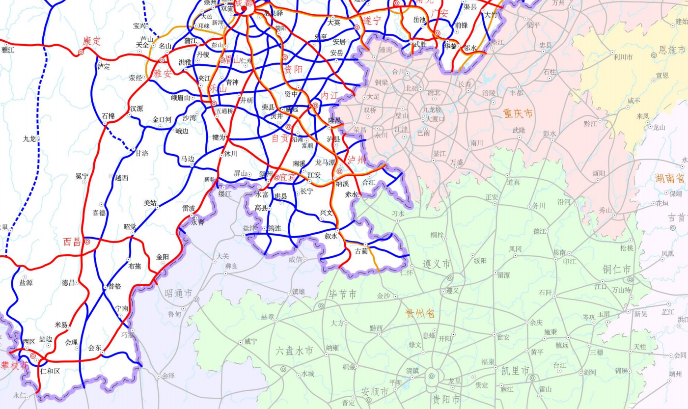 收藏高清四川省高速公路网规划20192035年