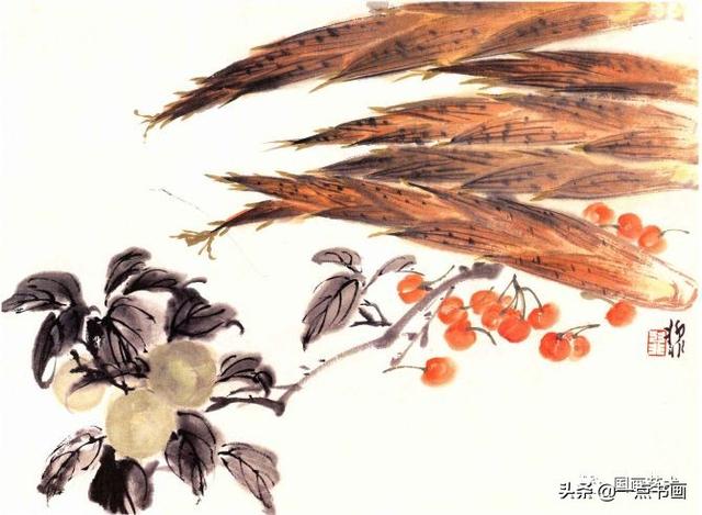 陆抑非禽鸟蔬果课徒画稿欣赏第二辑