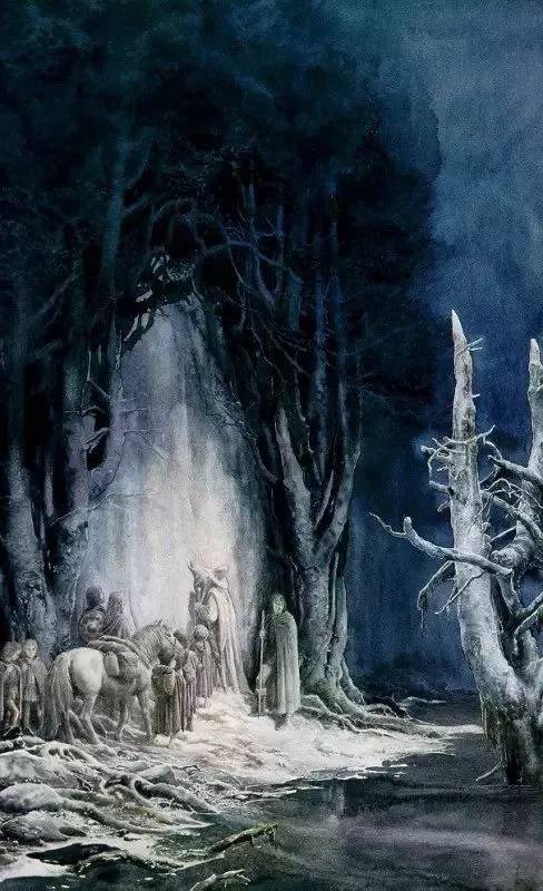 看过这121张绝美《魔戒》插画,迄今才发现电影里很多是假的_艾伦·李