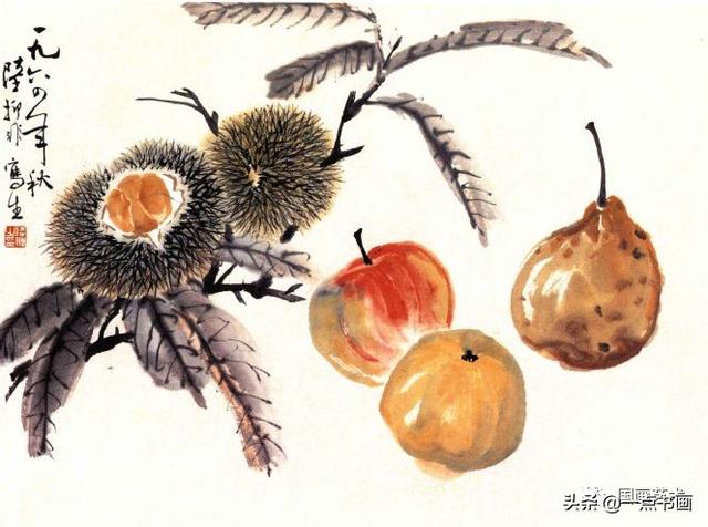 陆抑非禽鸟蔬果课徒画稿欣赏第二辑