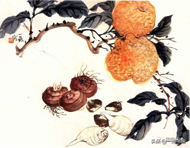 陆抑非禽鸟蔬果课徒画稿欣赏第二辑