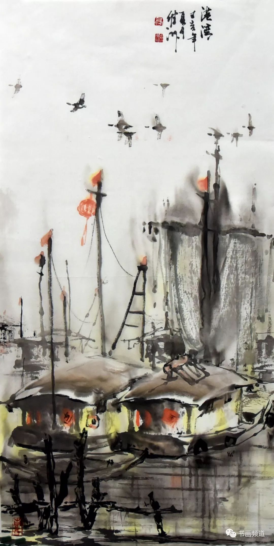 面春水丰-33×72cmh00779-渔火-33×72cmh00780-静水河边-33×72cmh0