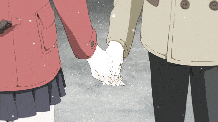 握手,牵手都不好意思了.