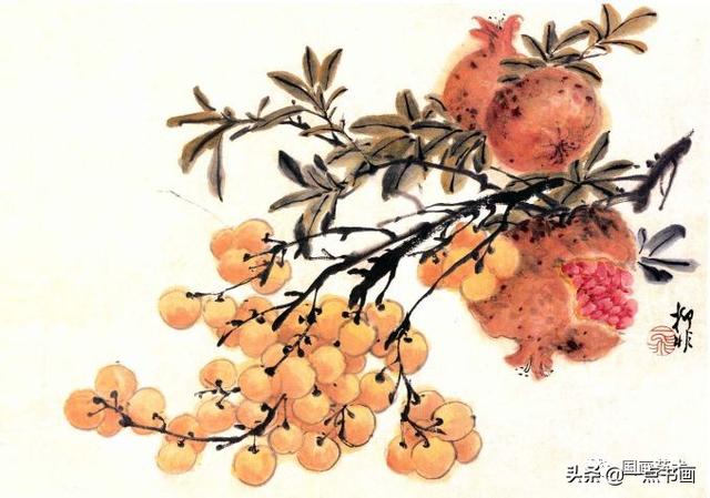 陆抑非禽鸟蔬果课徒画稿欣赏第二辑