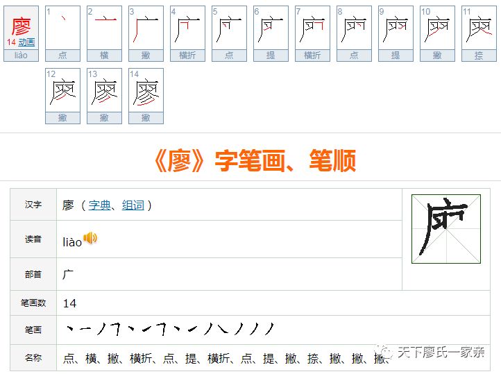 厉害廖字的100种写法廖家人千万不要错过视频