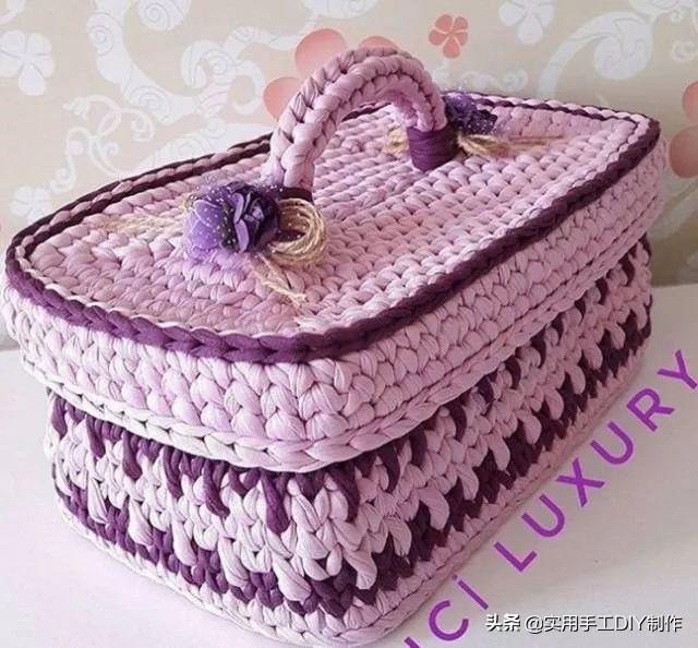 综合手工用布条或者粗绳子这样编篮子美观又实用