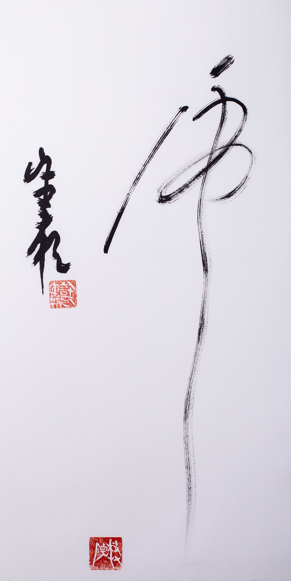 《虎》章法:1,用柔和,轻灵的线条,以表达徐步上山,归隐山林,步步高升