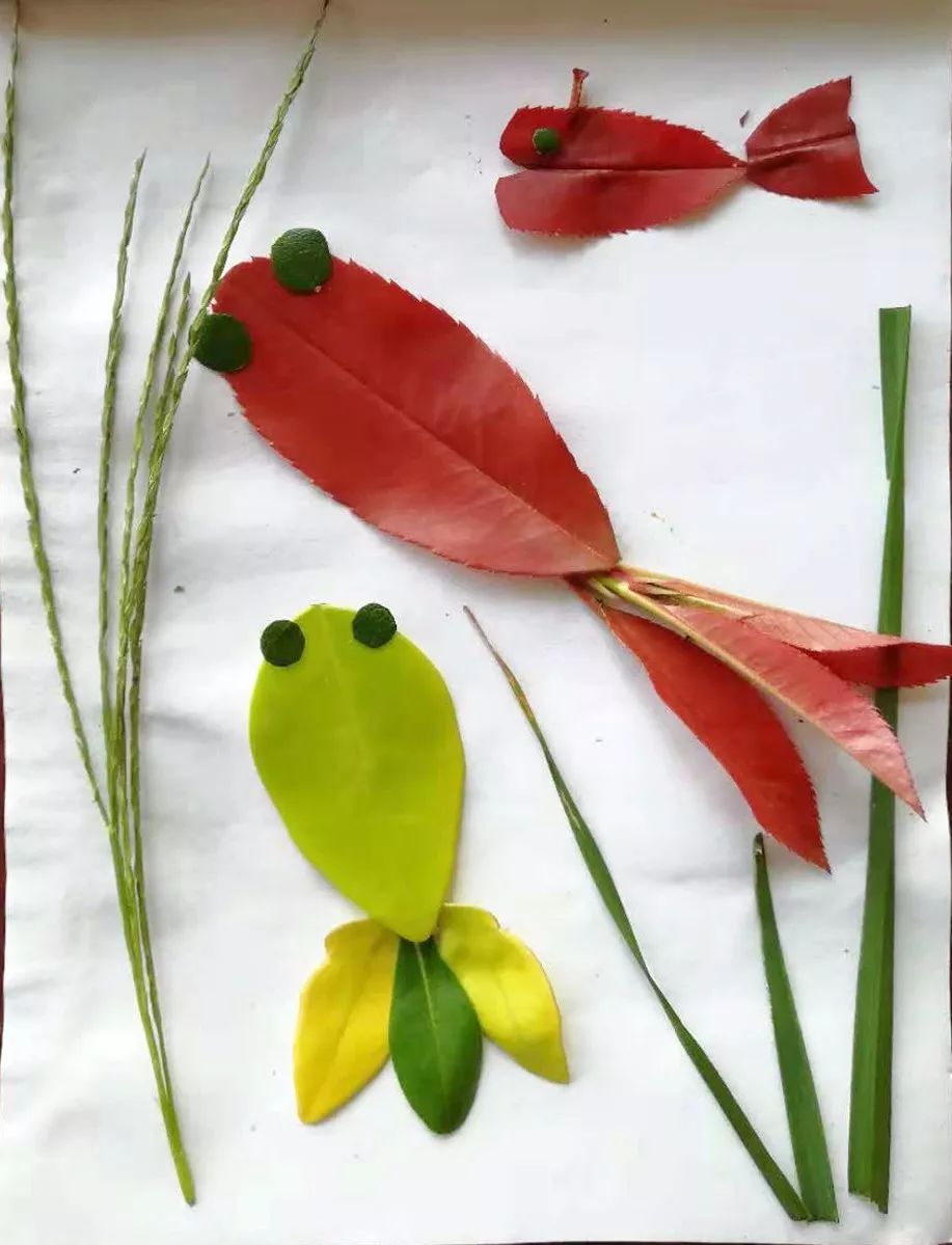 4-6岁儿童手工树叶图片