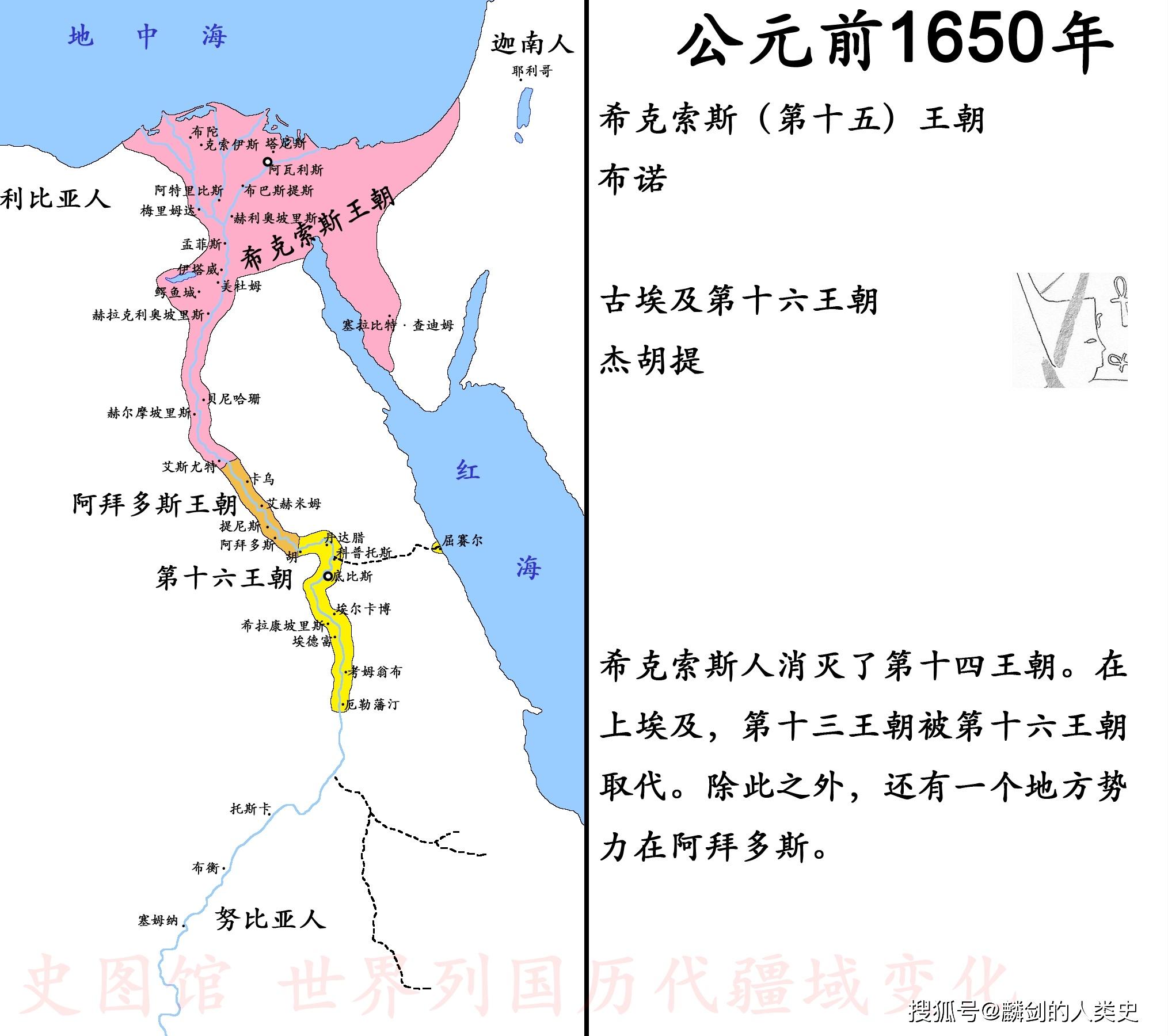 古埃及君王谱古埃及第二中间时期埃及第十五十六王朝