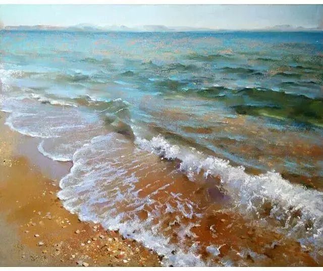 色粉笔下的鲜花,生动明艳,宛如仙境