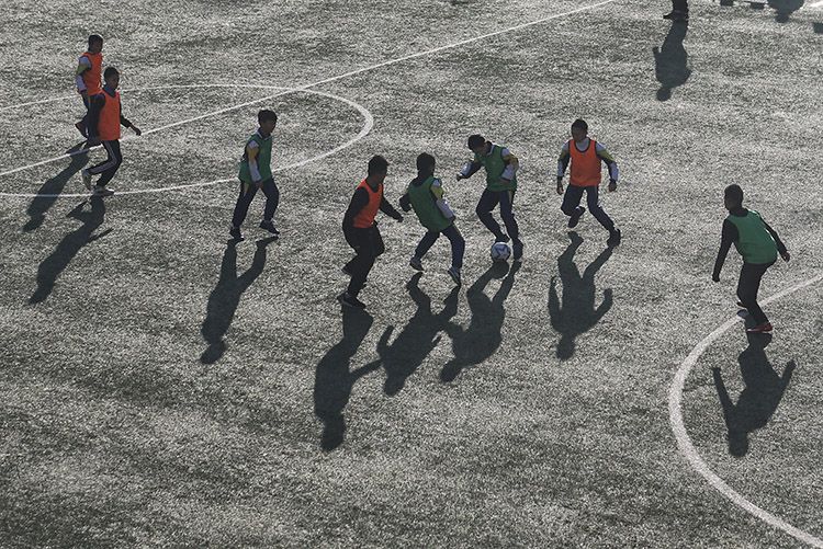 5对5快乐足球 永外街道举行校际足球赛_比赛