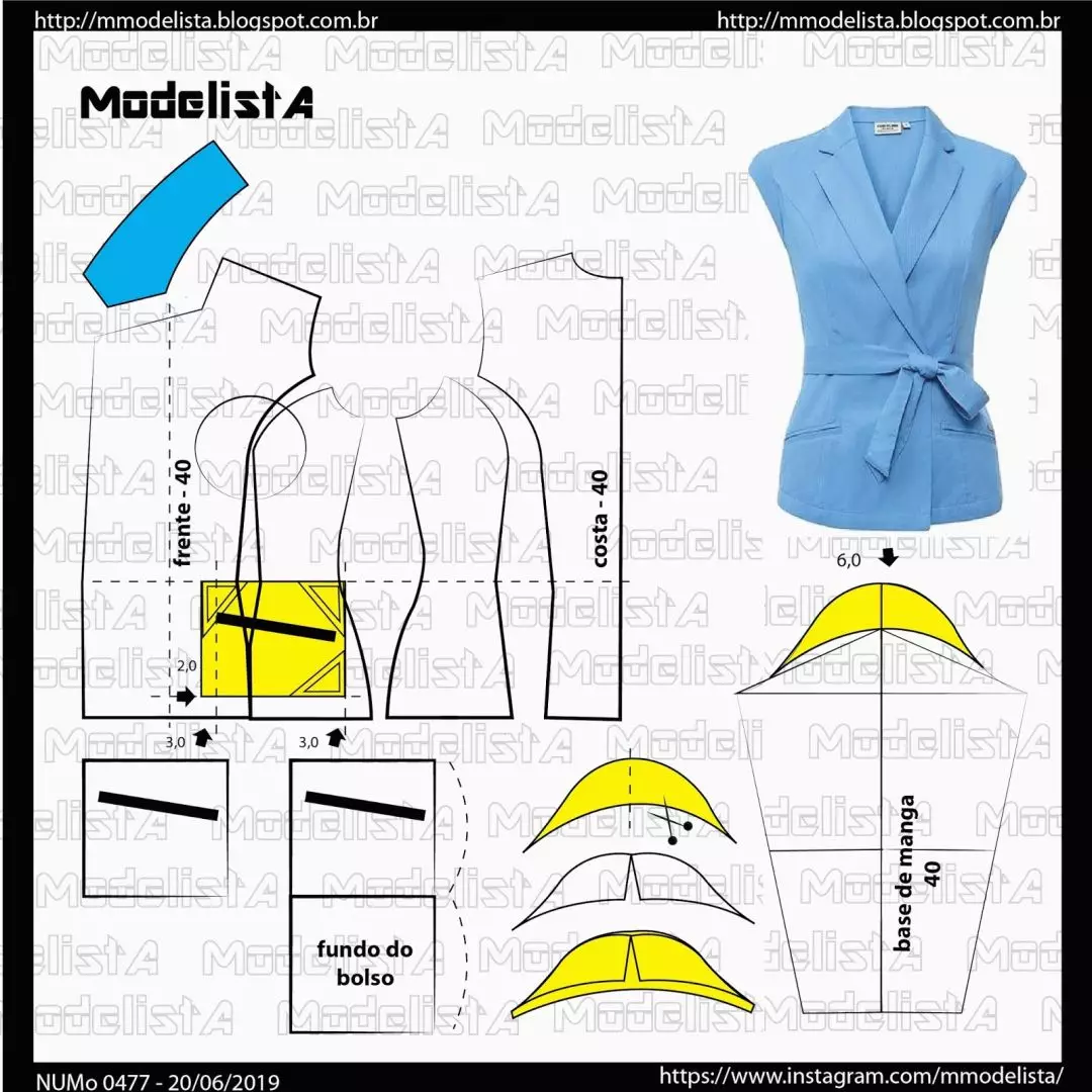 女西装马甲的制版纸样才智服装