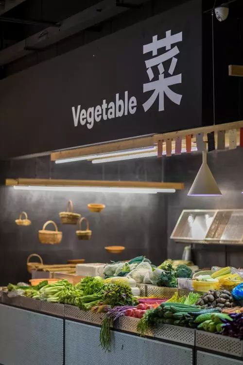 爆改杭州550㎡农贸市场,设计感爆棚!买个菜比逛街还时髦~_蔬菜区