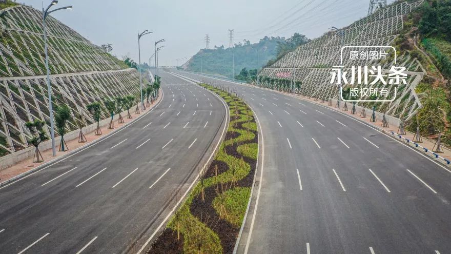 来了!永川首条双向十车道即将通车_兴业大道